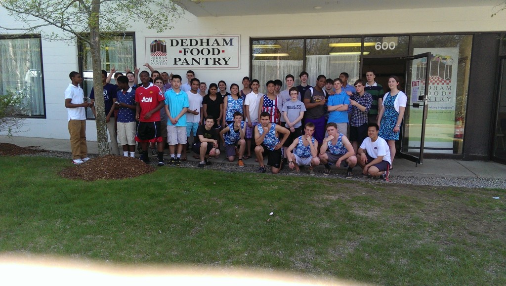 Group of Nobles students helping the DFP